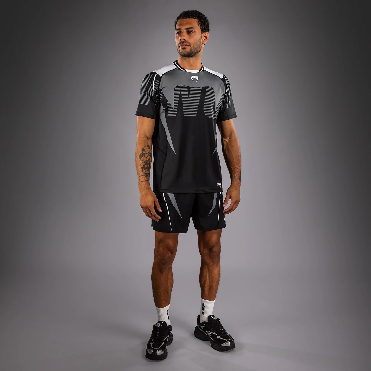 Venum Adrenaline Dry Tech T-Shirt – Schwarz/Silbergrau - Image 6