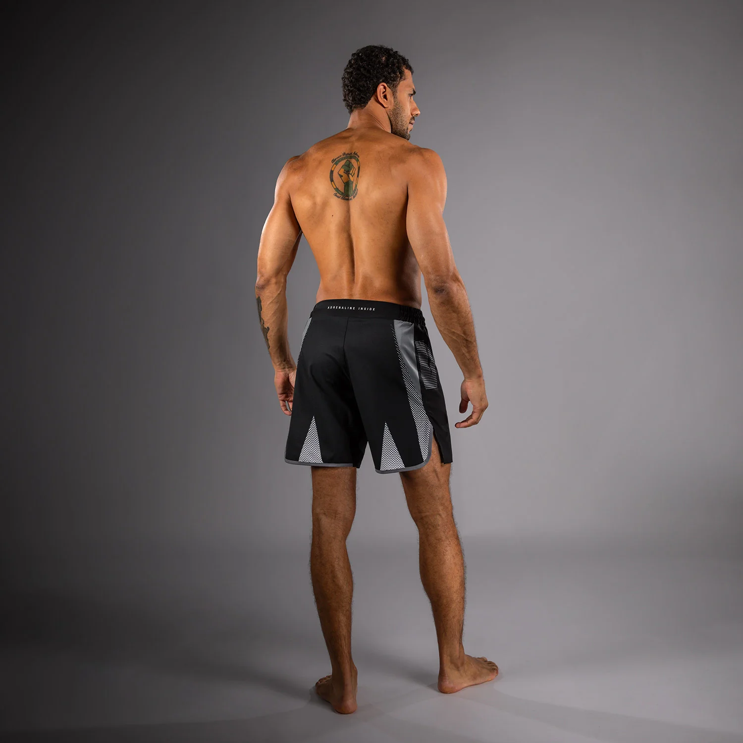 Venum Adrenaline Fightshorts – Schwarz/Silbergrau - Image 3