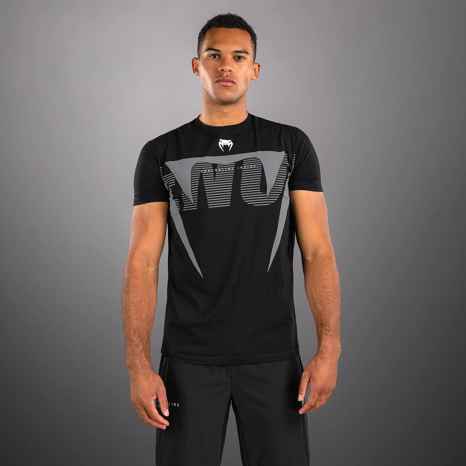 Venum Adrenaline T-shirt – Schwarz/Silbergrau