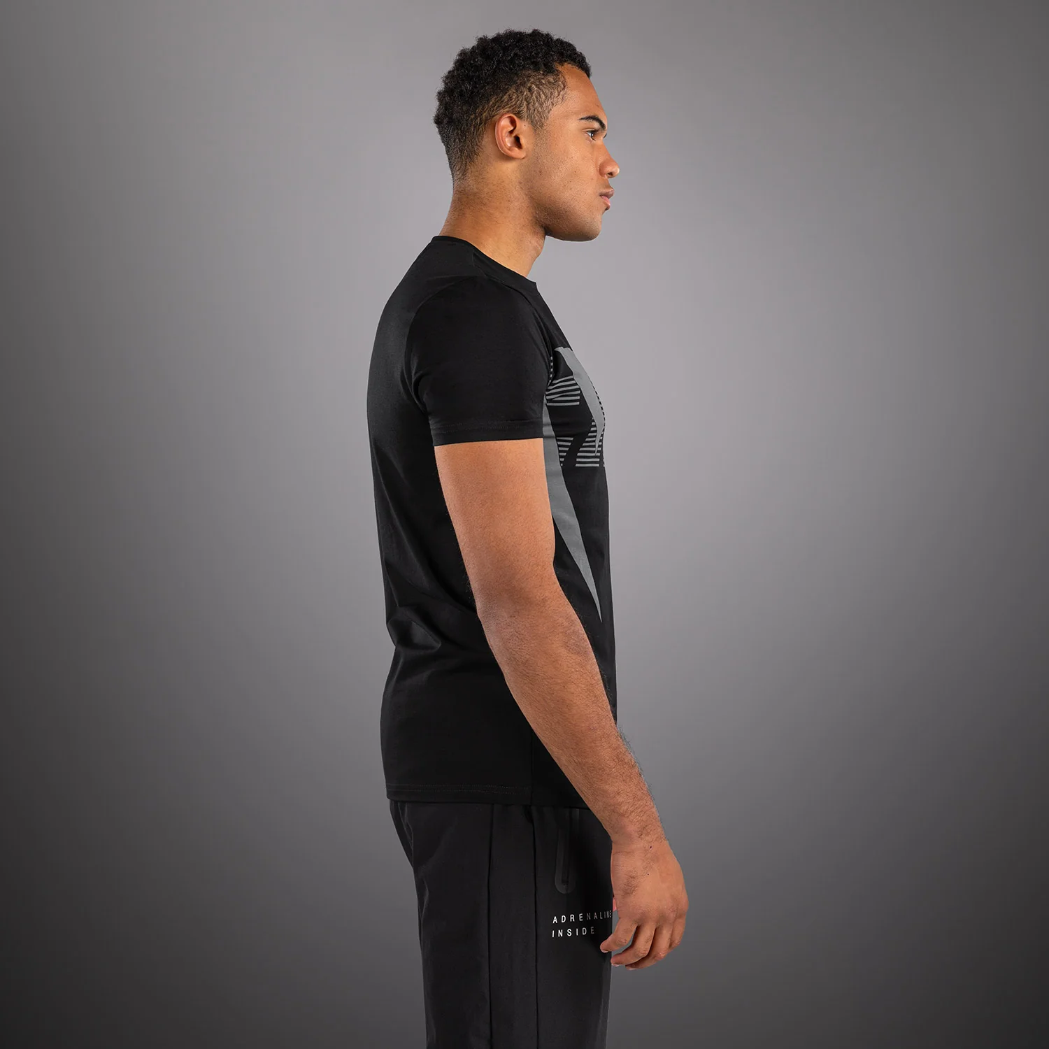 Venum Adrenaline T-shirt – Schwarz/Silbergrau - Image 3