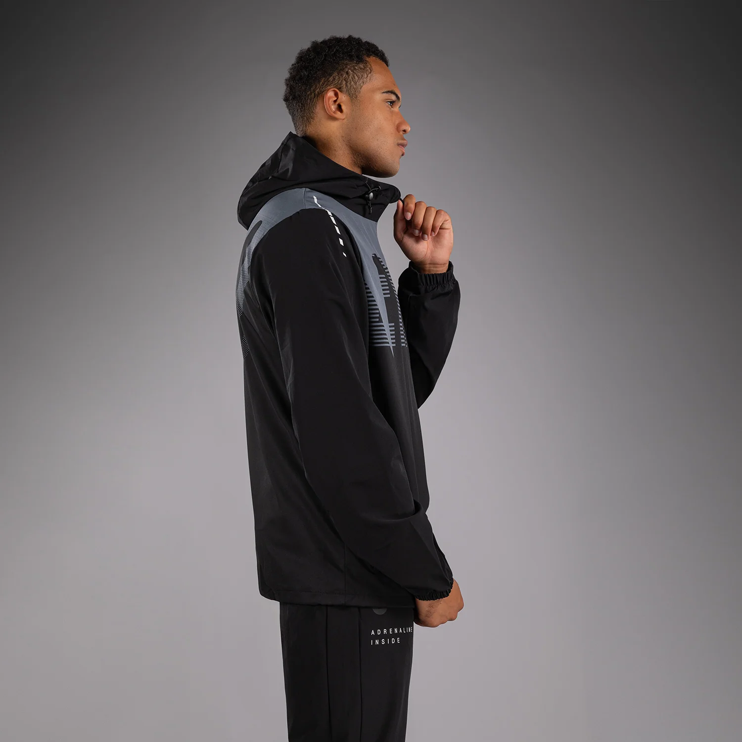 Venum Adrenaline Trainingsjacke – Schwarz/Silbergrau - Image 2