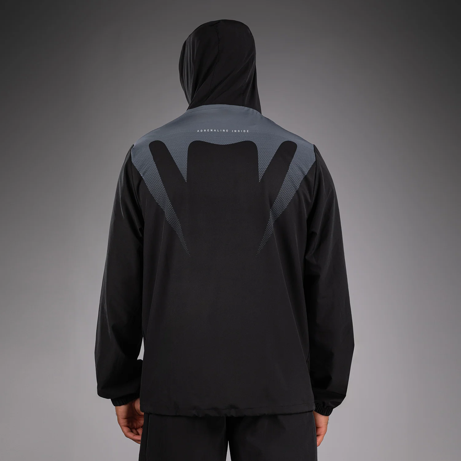Venum Adrenaline Trainingsjacke – Schwarz/Silbergrau - Image 3