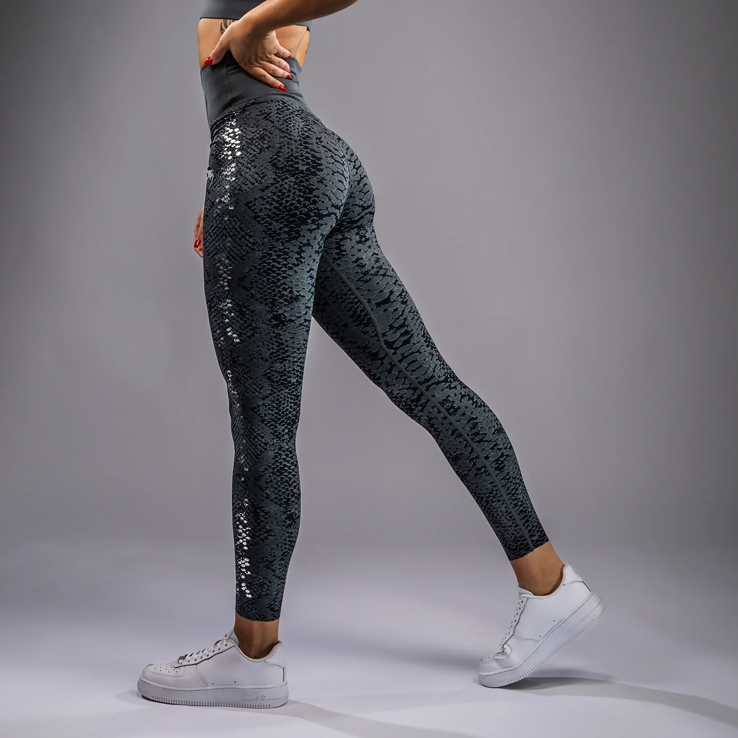 Venum Amazonia Frauen Leggings - Dunkelgrau - Image 4