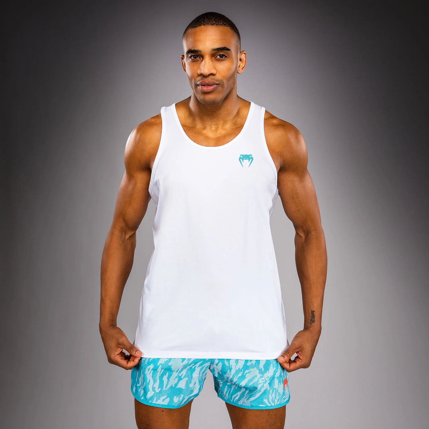 Venum Aqua Tanktop – Weiß/Türkis