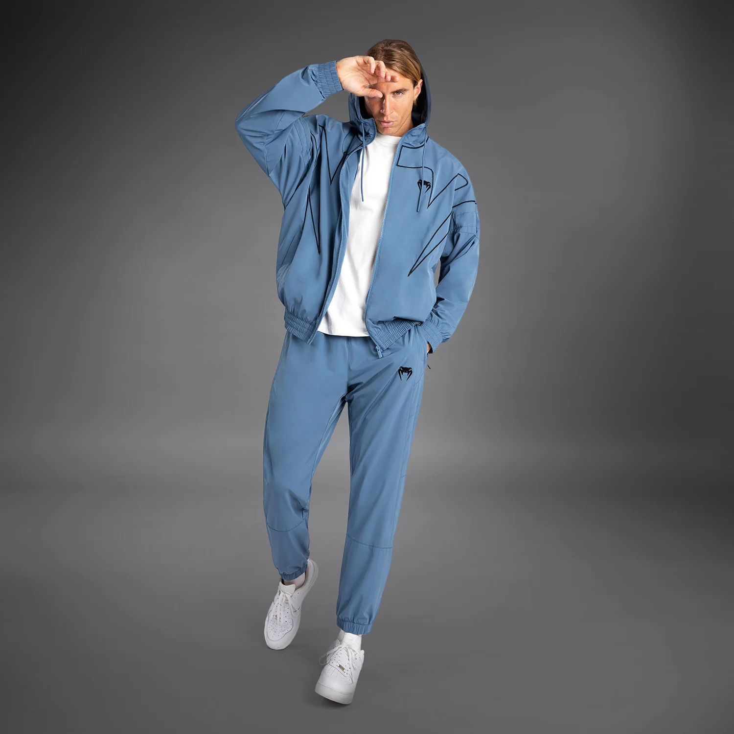 Venum Attack 90 Trainingsanzug Jacke - Blau/Schwarz - Image 4
