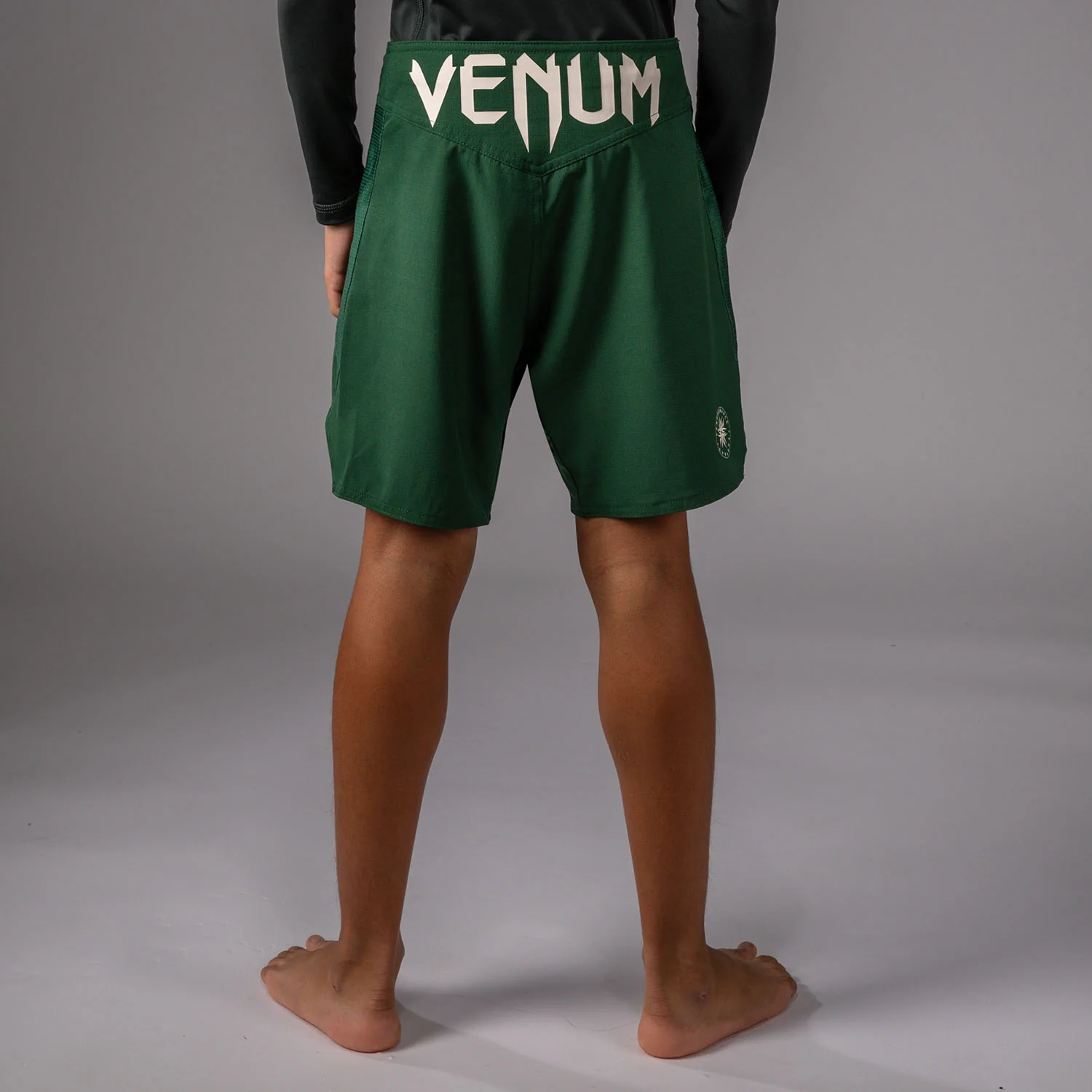 Venum Attack Kids Fightshorts - Waldgrün/Off-White - Image 3