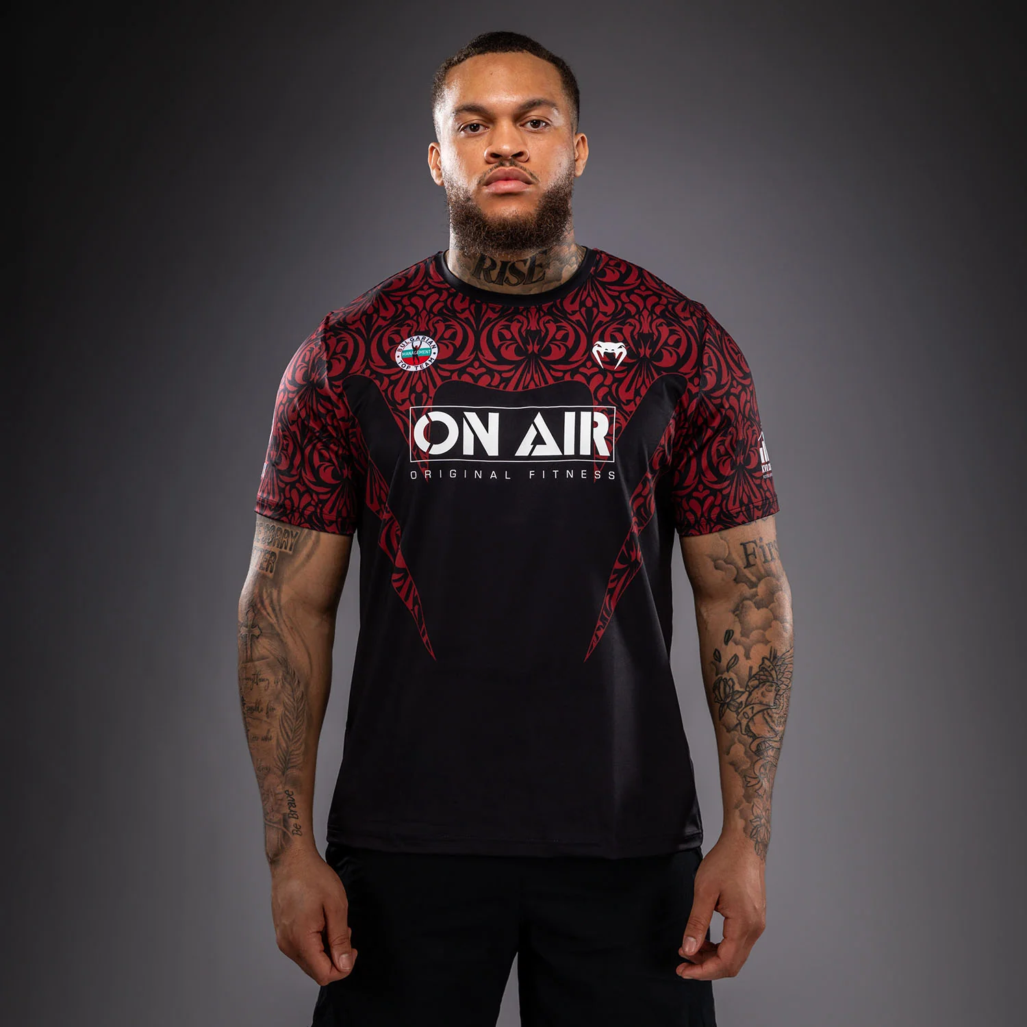 Venum Bulgarian Top Team (BTT) Dry-Tech-T-Shirt – Schwarz/Rot