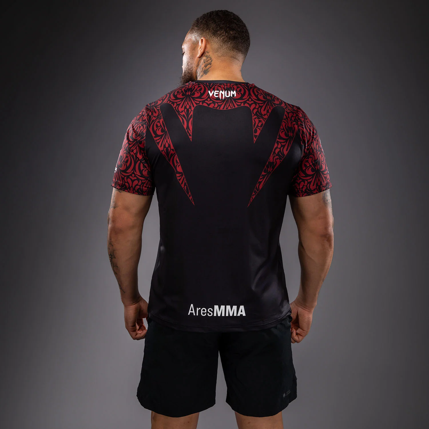 Venum Bulgarian Top Team (BTT) Dry-Tech-T-Shirt – Schwarz/Rot - Image 3
