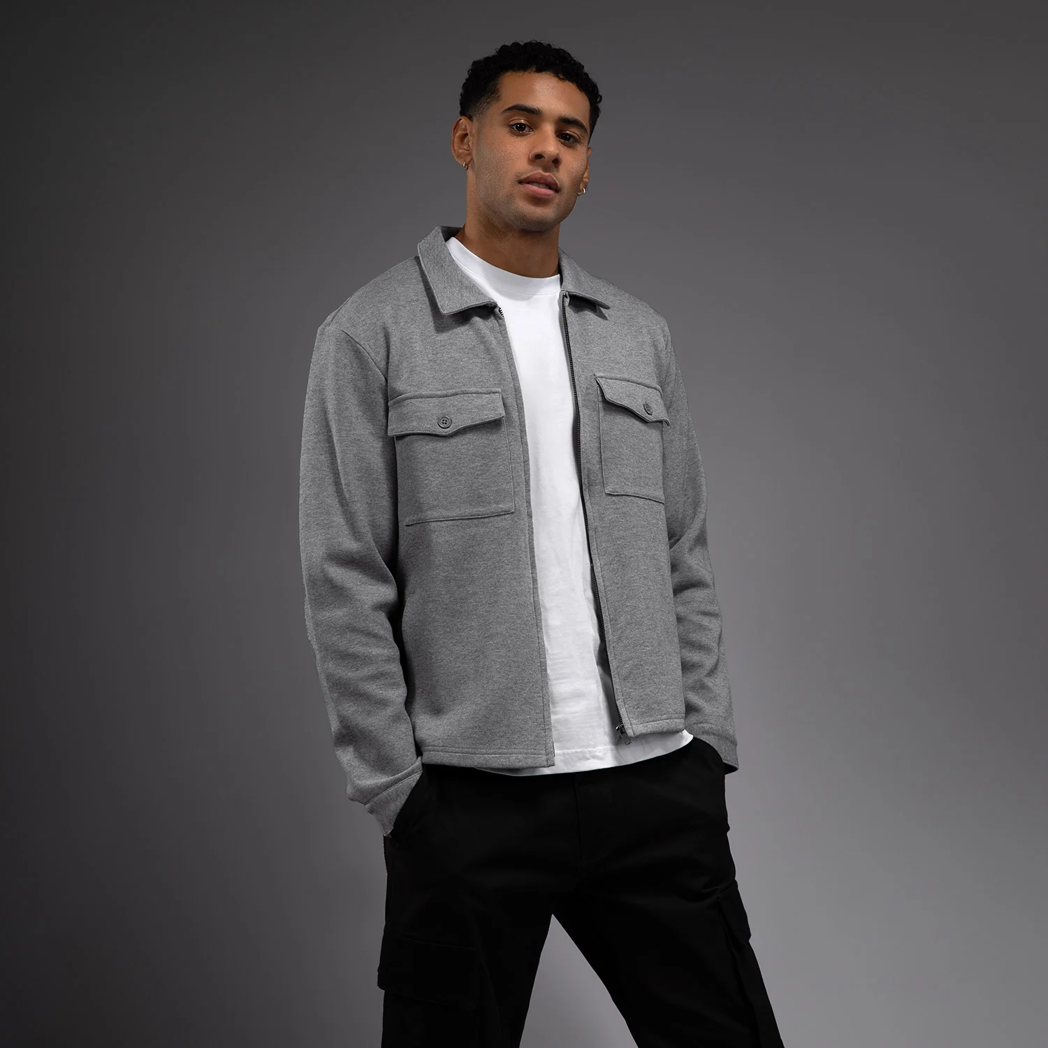 Venum City Core Jacke - Cloud Grey - Image 2