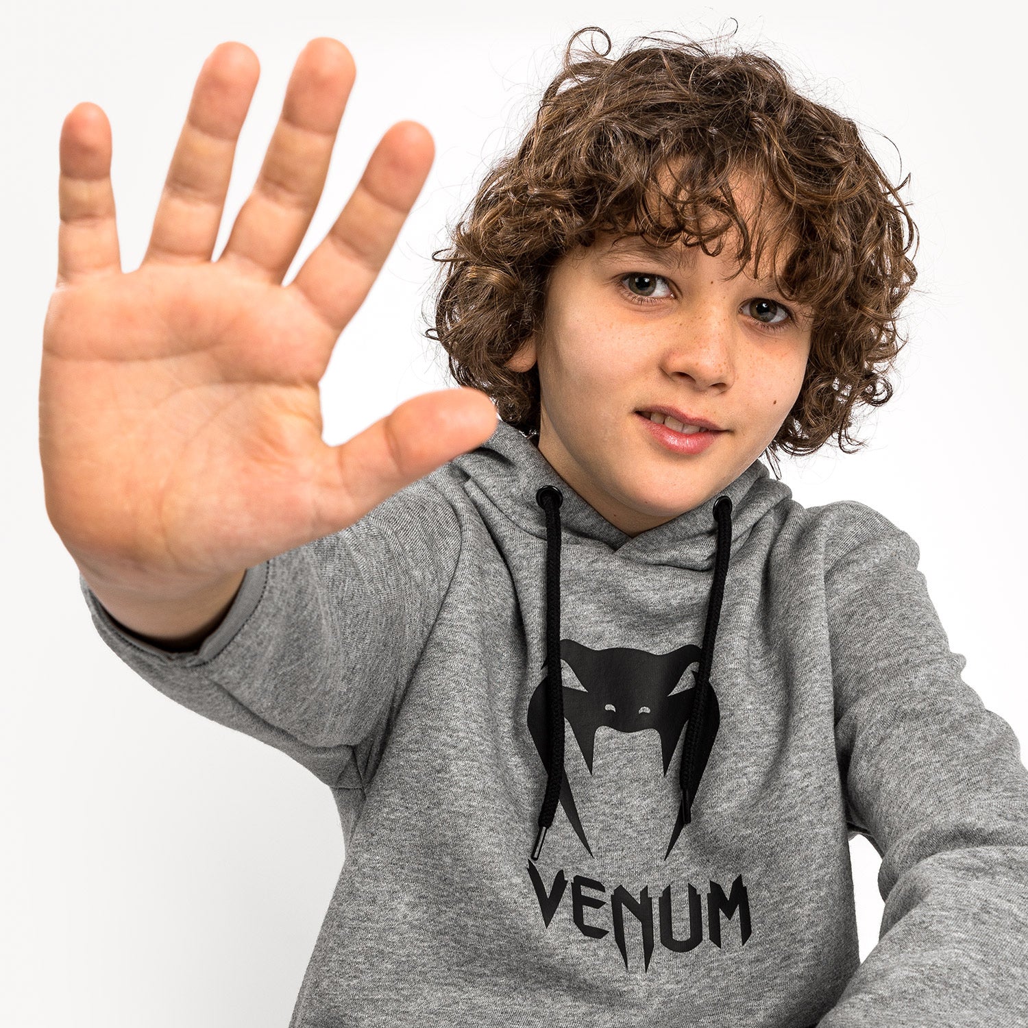 Venum Classic Hoodie – Für Kinder – Hellgrau Meliert - Image 3