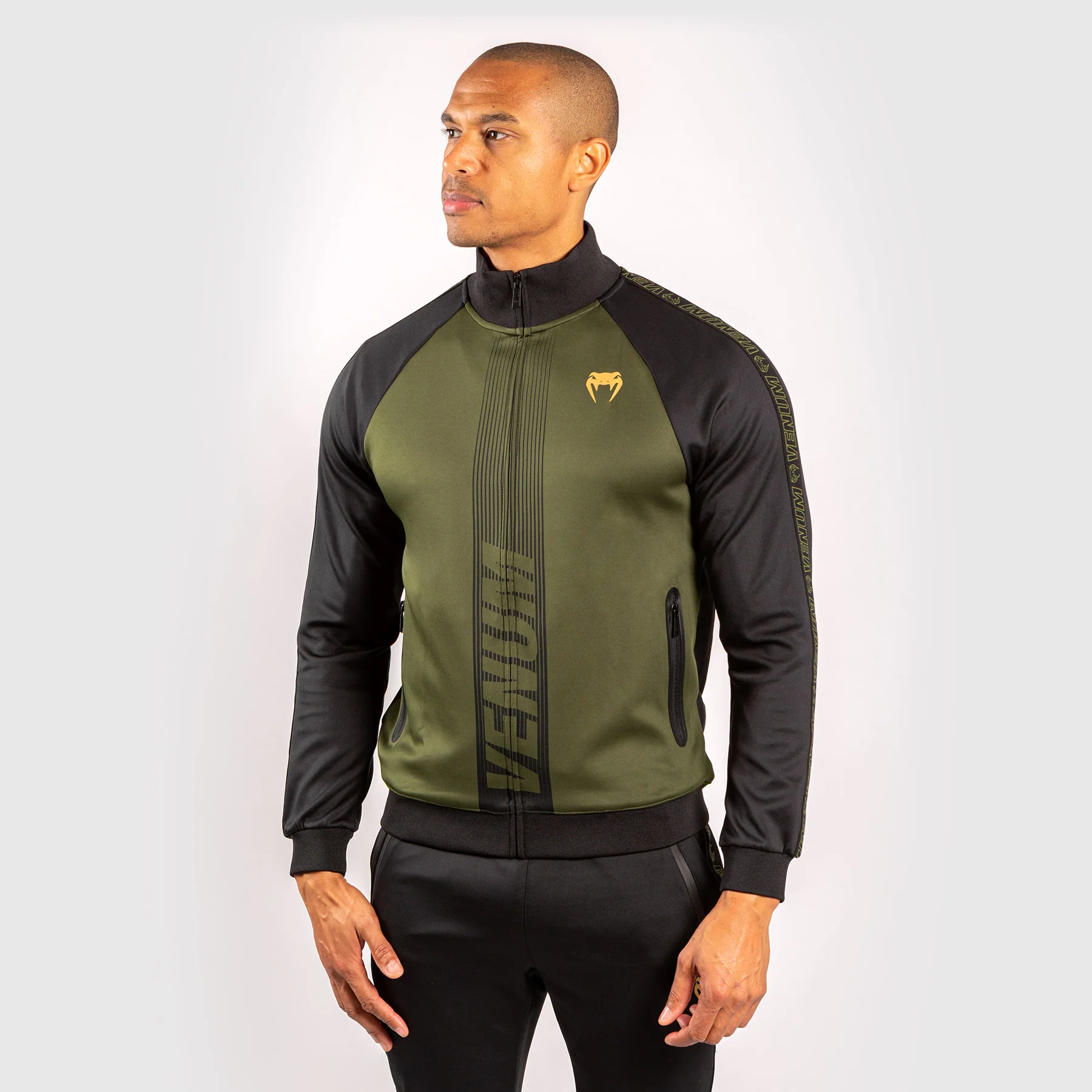 Venum Club 212 Track Jacket - Khaki/Schwarz