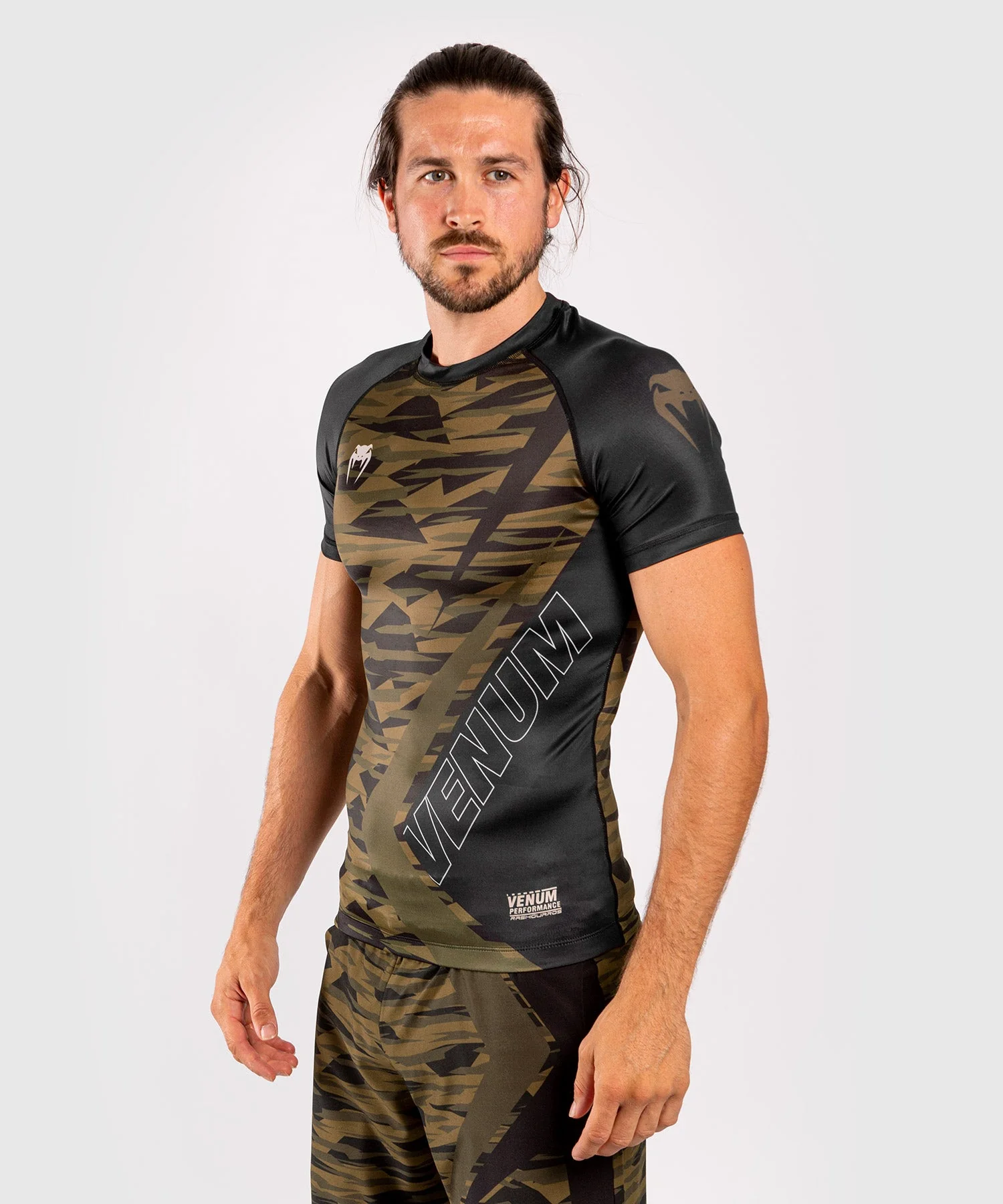 Venum Contender 5.0 Rashguard - Kurze Ärmel - Khaki Camo - Image 2