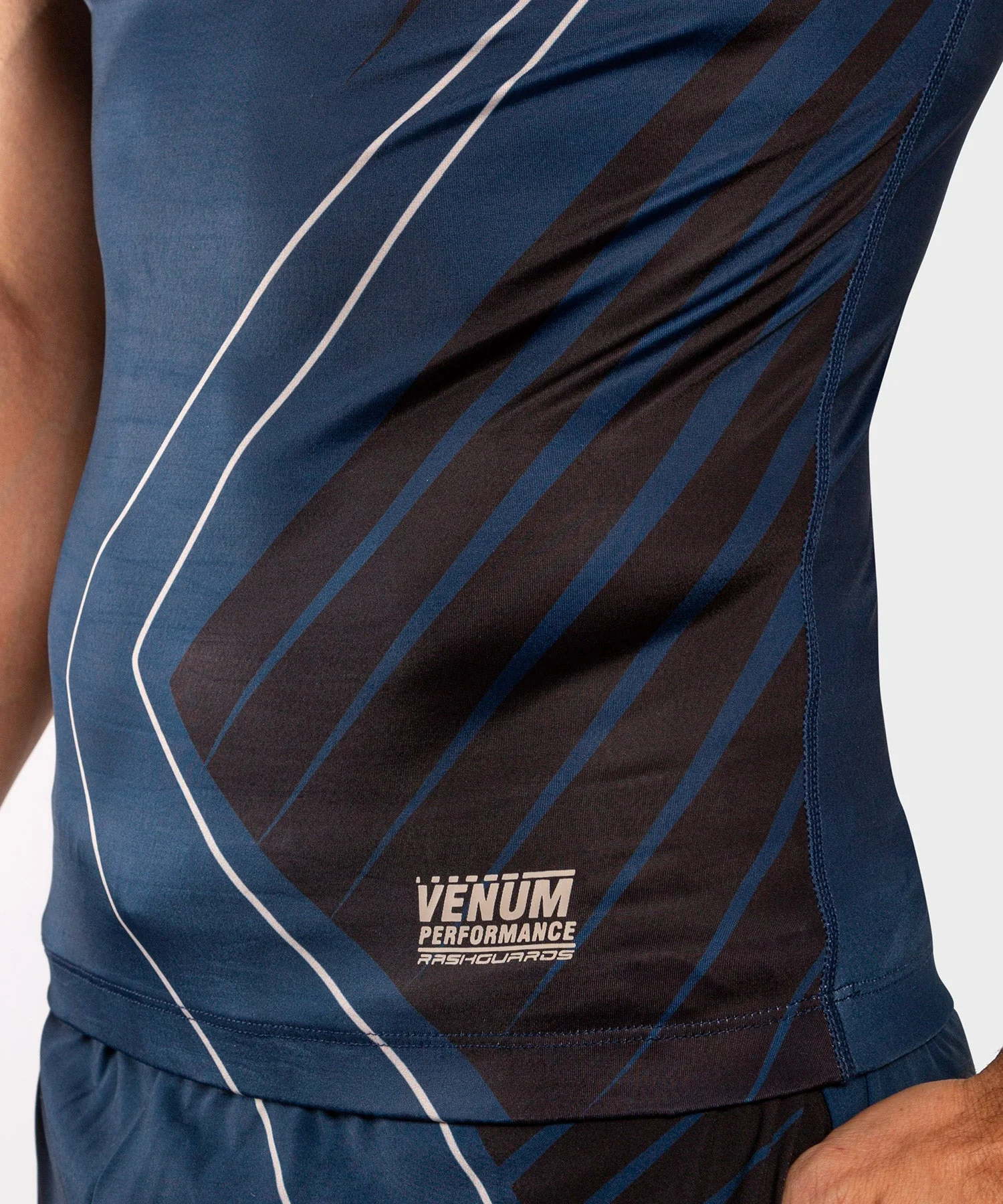 Venum Contender 5.0 Rashguard - Kurze Ärmel - Marineblau/sand - Image 7