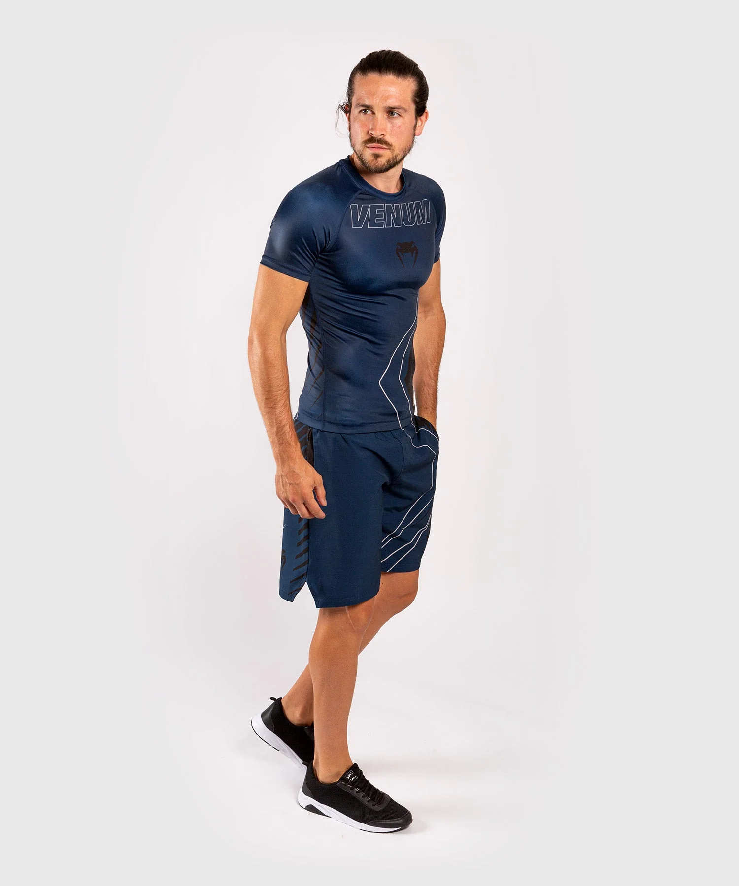 Venum Contender 5.0 Rashguard - Kurze Ärmel - Marineblau/sand - Image 9
