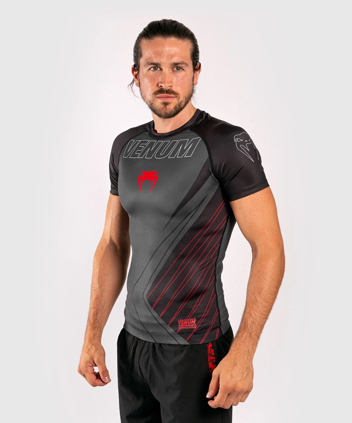 Venum Contender 5.0 Rashguard - Kurze Ärmel - Schwarz/Rot - Image 2