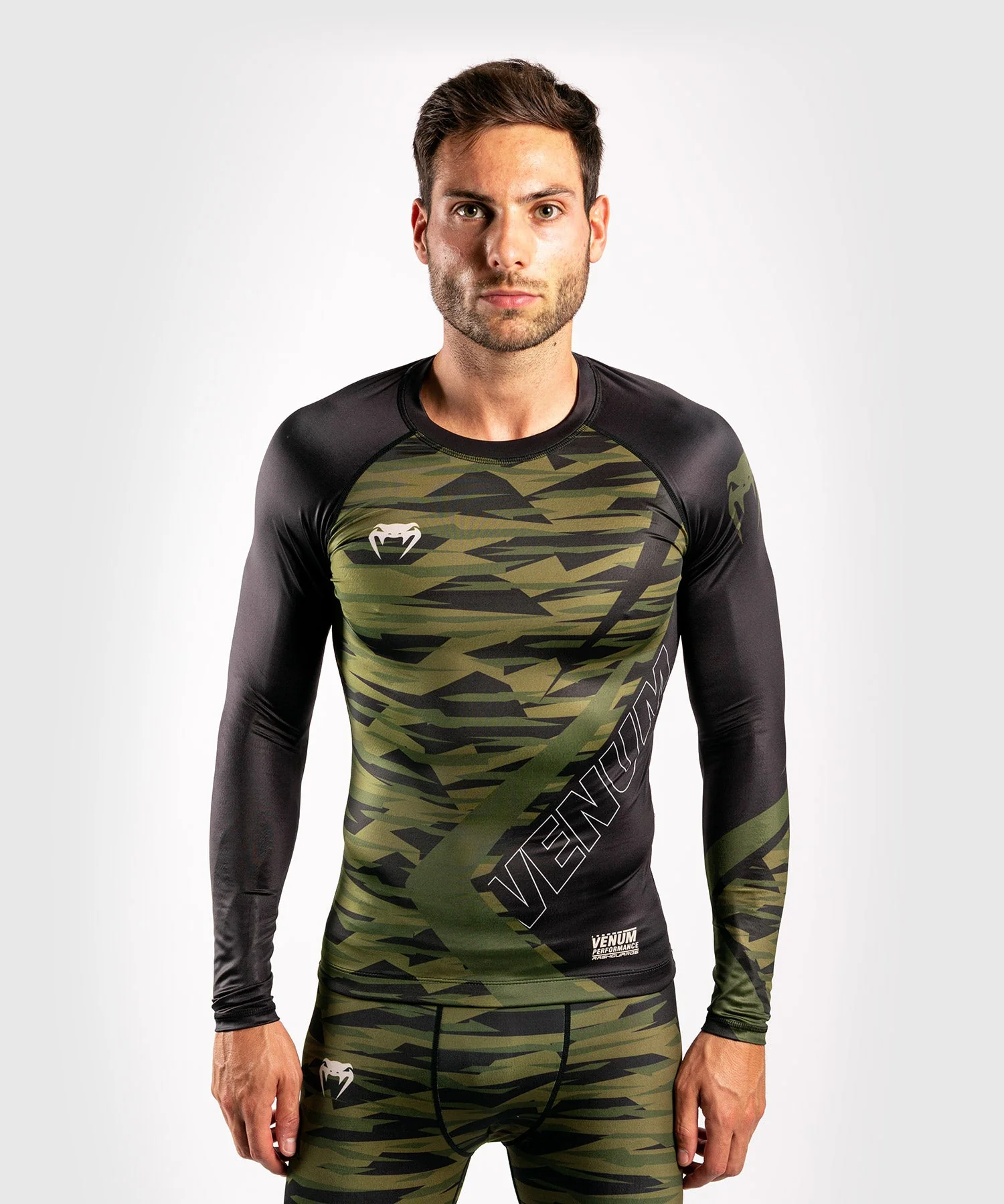 Venum Contender 5.0 Rashguard - Lange Ärmel - Khaki Camo