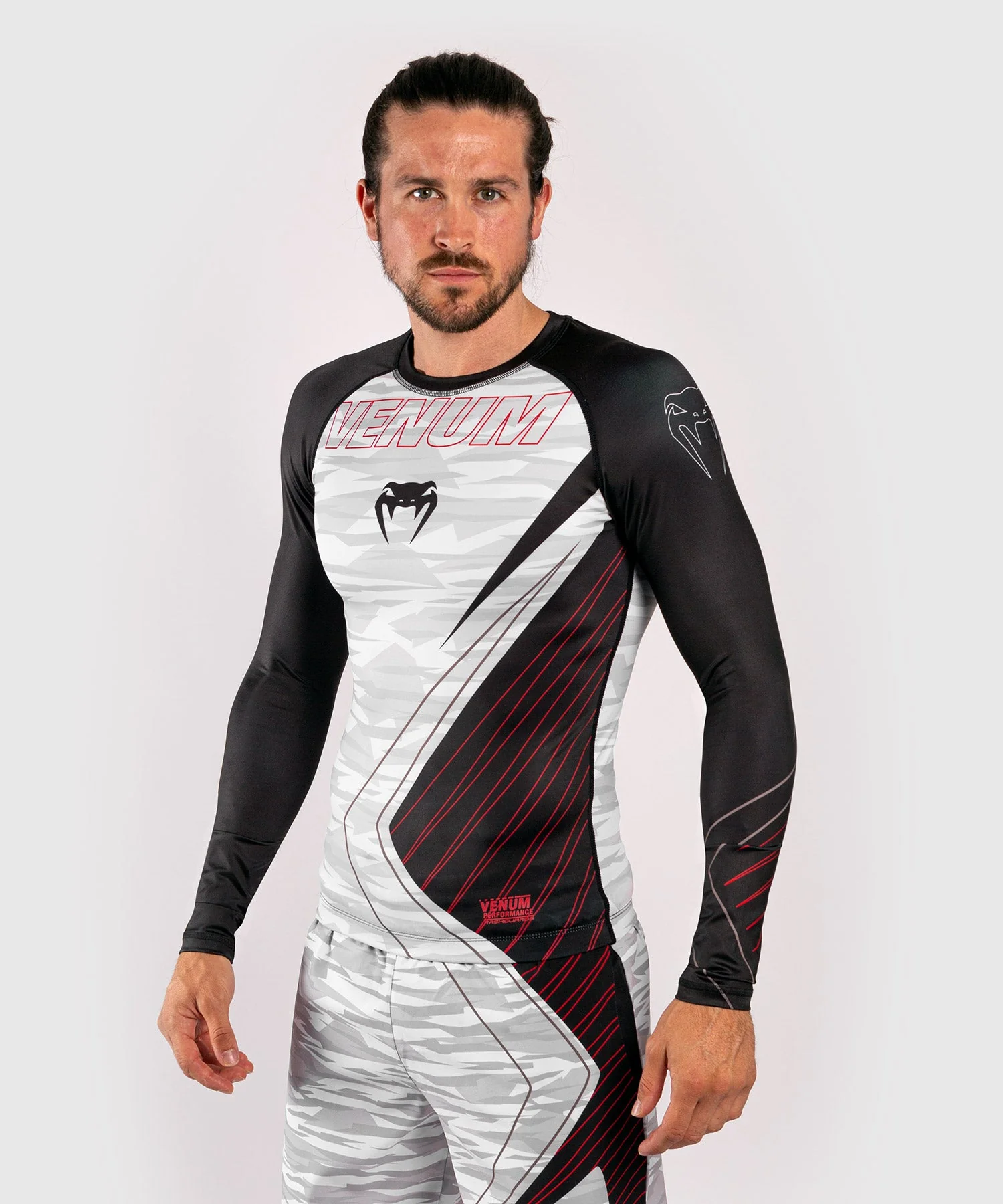 Venum Contender 5.0 Rashguard - Lange Ärmel - White/Camo - Image 2