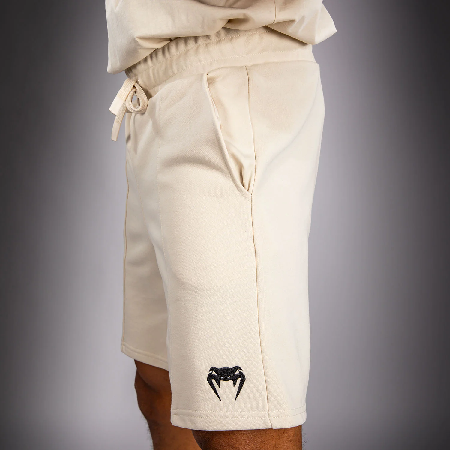 Venum Contender Fleece Shorts aus Baumwolle – Cremeweiß - Image 6