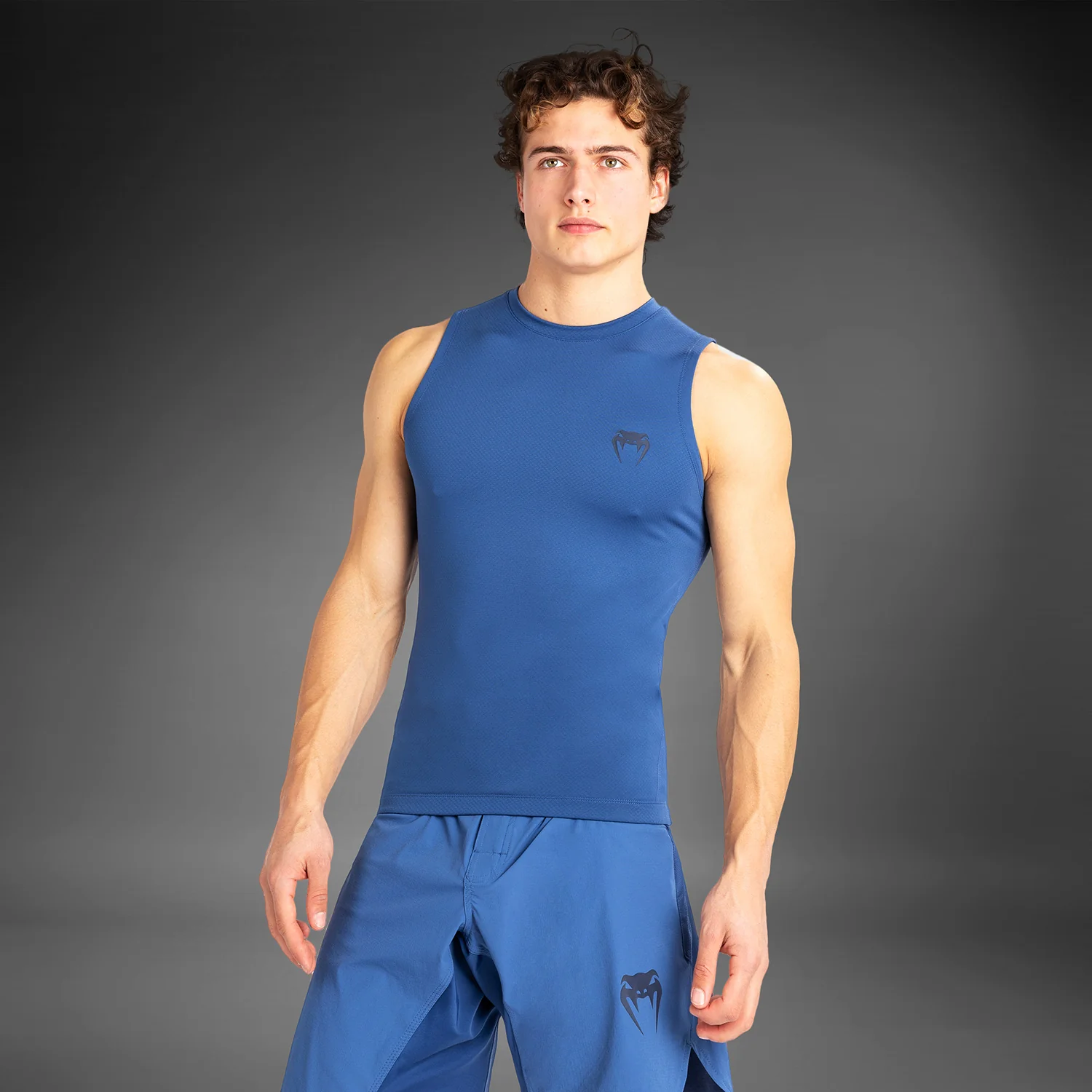 Venum Contender Herren Ärmelloser Rashguard - Blau - Image 3