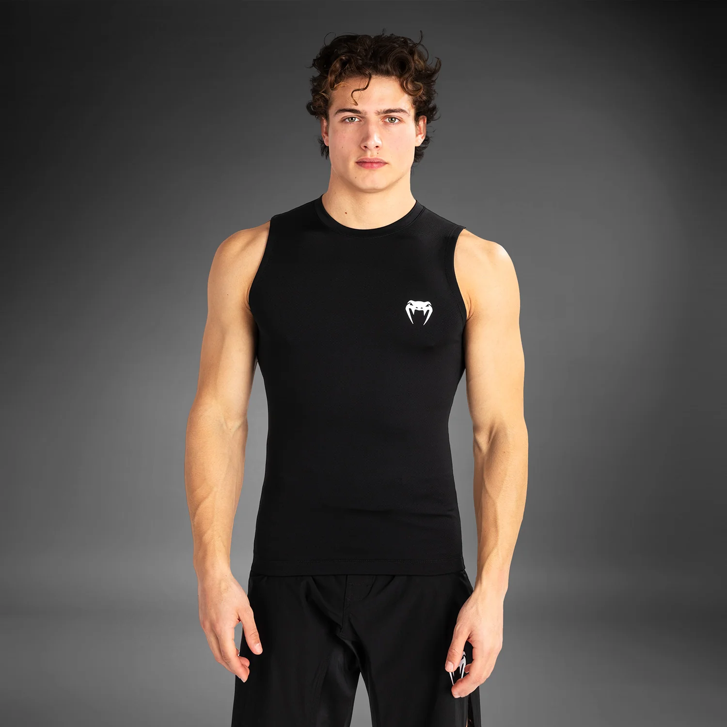 Venum Contender Herren Ärmelloser Rashguard - Schwarz/Weiß
