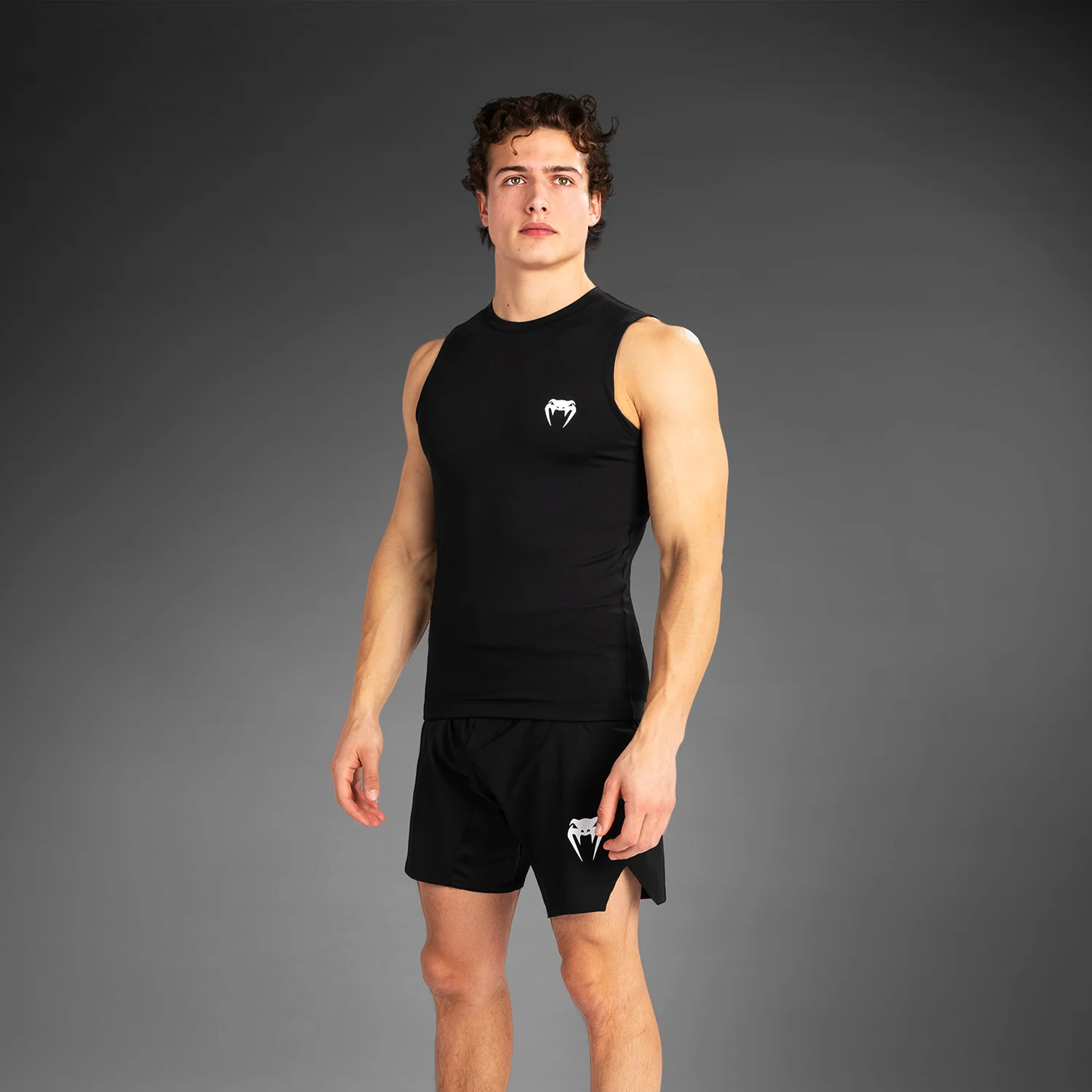 Venum Contender Herren Ärmelloser Rashguard - Schwarz/Weiß - Image 4