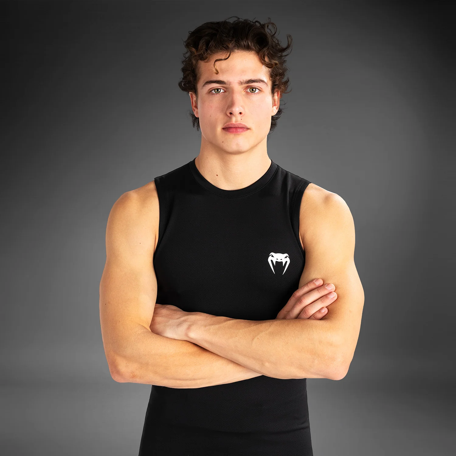 Venum Contender Herren Ärmelloser Rashguard - Schwarz/Weiß - Image 5