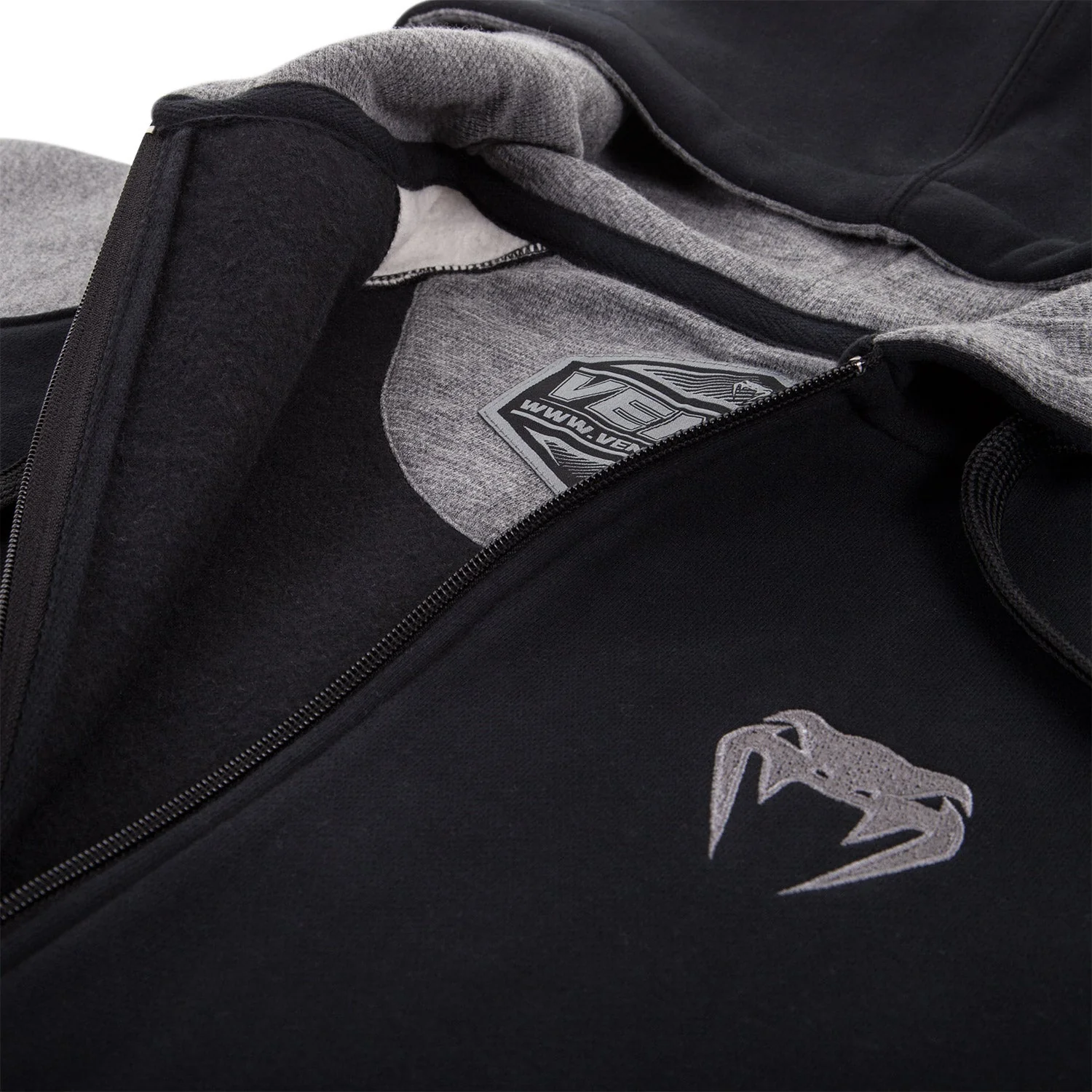 Venum Contender Kapuzenpullover - Gris/Scwharz - Image 5