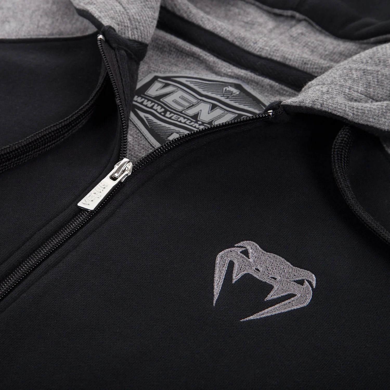 Venum Contender Kapuzenpullover - Gris/Scwharz - Image 7