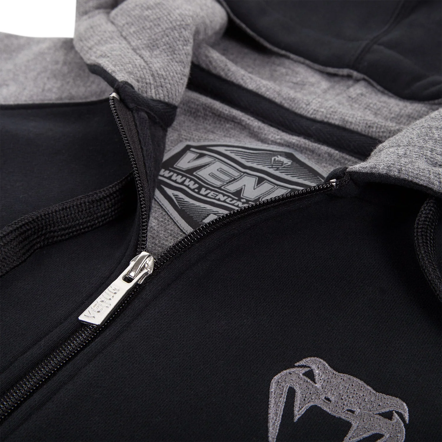 Venum Contender Kapuzenpullover - Gris/Scwharz - Image 8