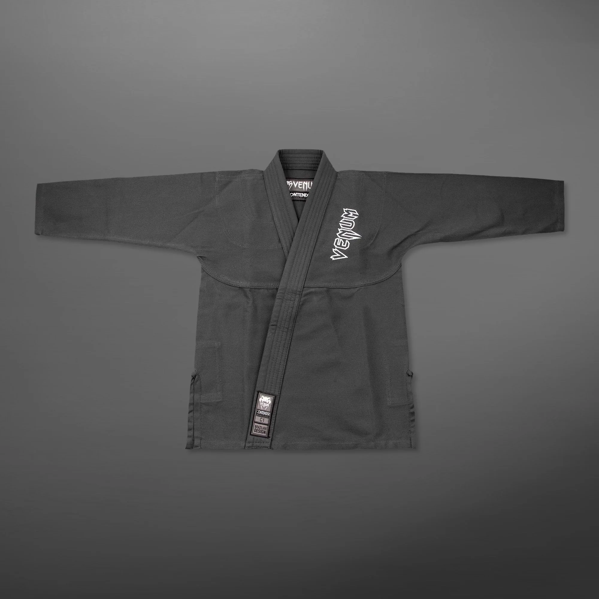 Venum Contender Kids BJJ Gi (Weißer Gürtel angeboten) - Grau - Image 4
