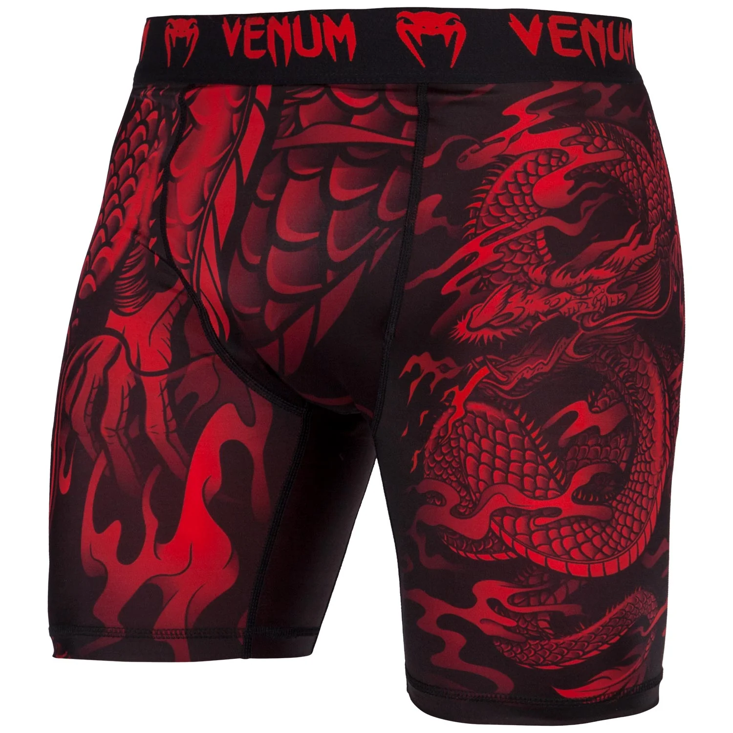 Venum Dragon's Flight Kompression Shorts - Schwarz/Rot