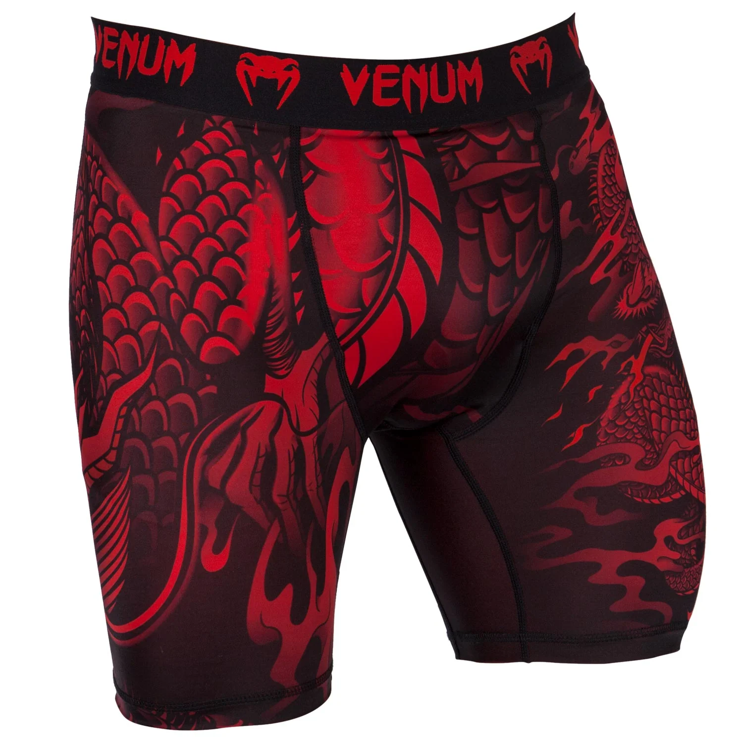 Venum Dragon's Flight Kompression Shorts - Schwarz/Rot - Image 2