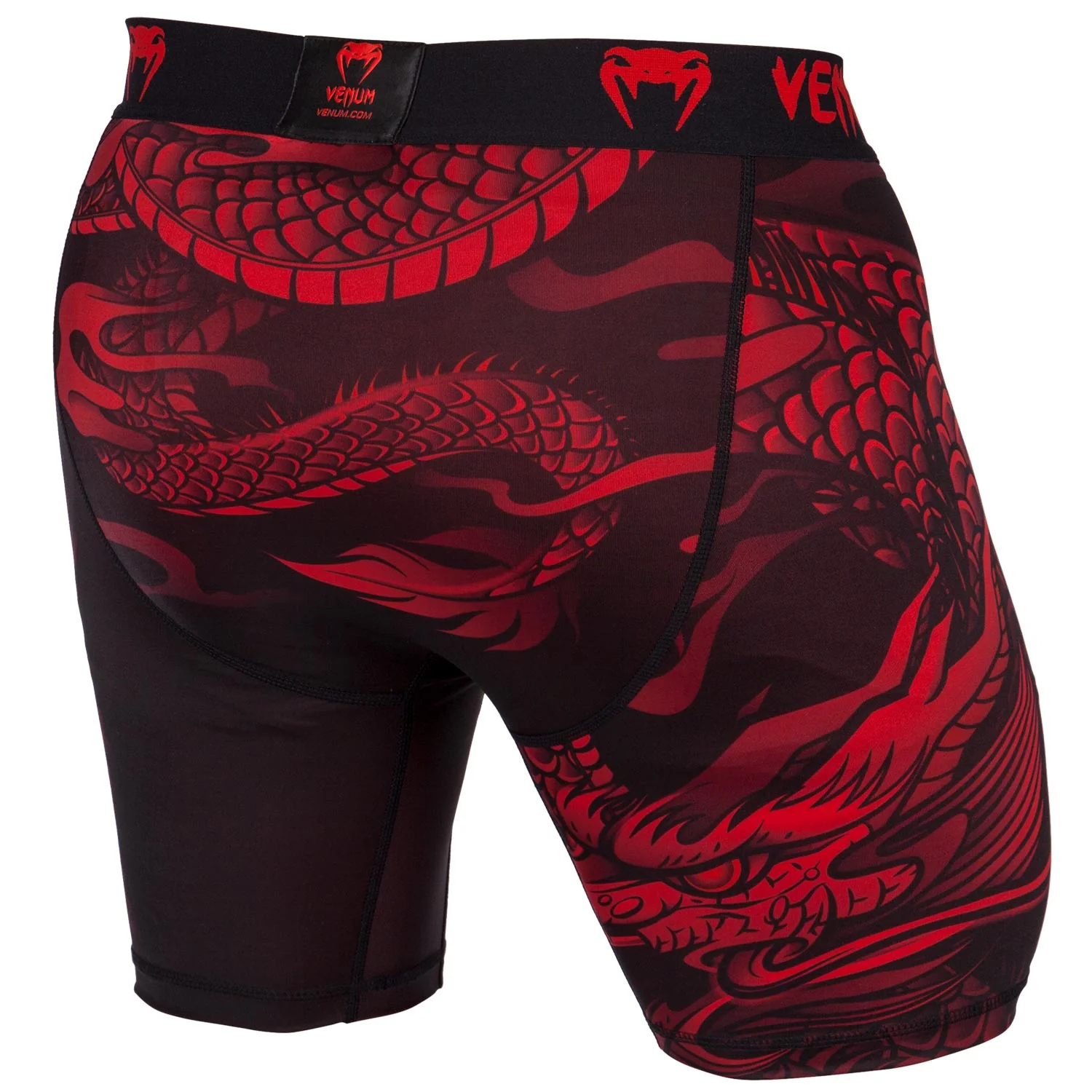 Venum Dragon's Flight Kompression Shorts - Schwarz/Rot - Image 3
