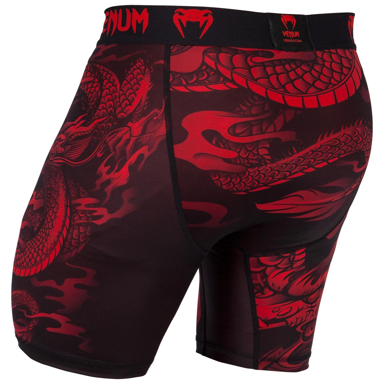 Venum Dragon's Flight Kompression Shorts - Schwarz/Rot - Image 4