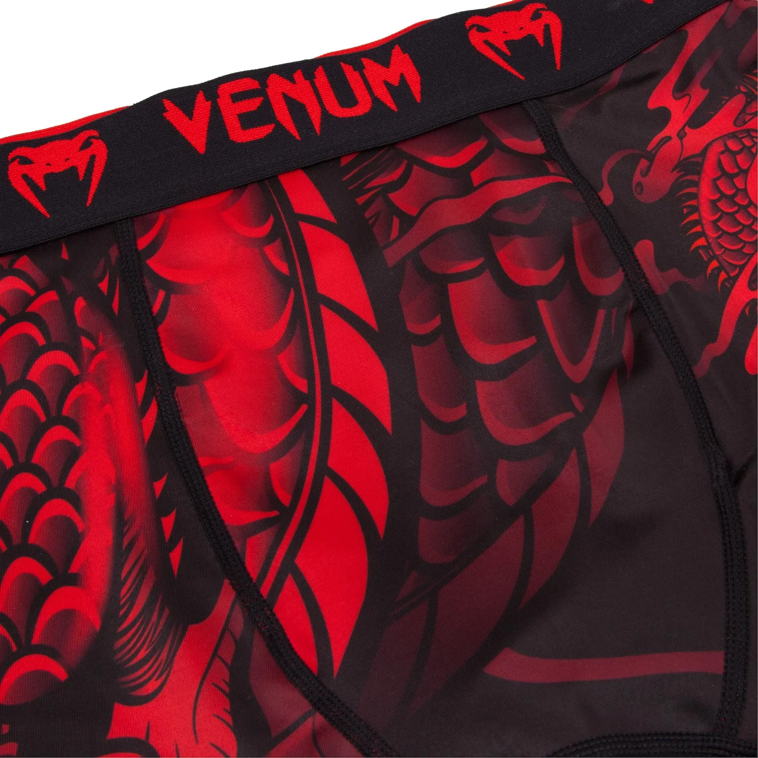 Venum Dragon's Flight Kompression Shorts - Schwarz/Rot - Image 6
