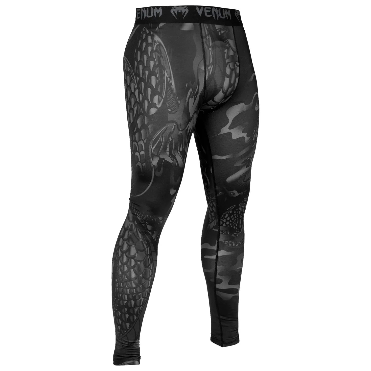 Venum Dragon's Flight Kompressionshose - Schwarz/Schwarz