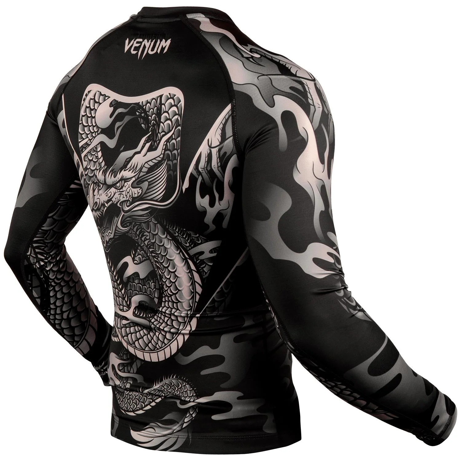 Venum Dragon's Rashguard - Langarm - Schwarz/Sand - Image 3