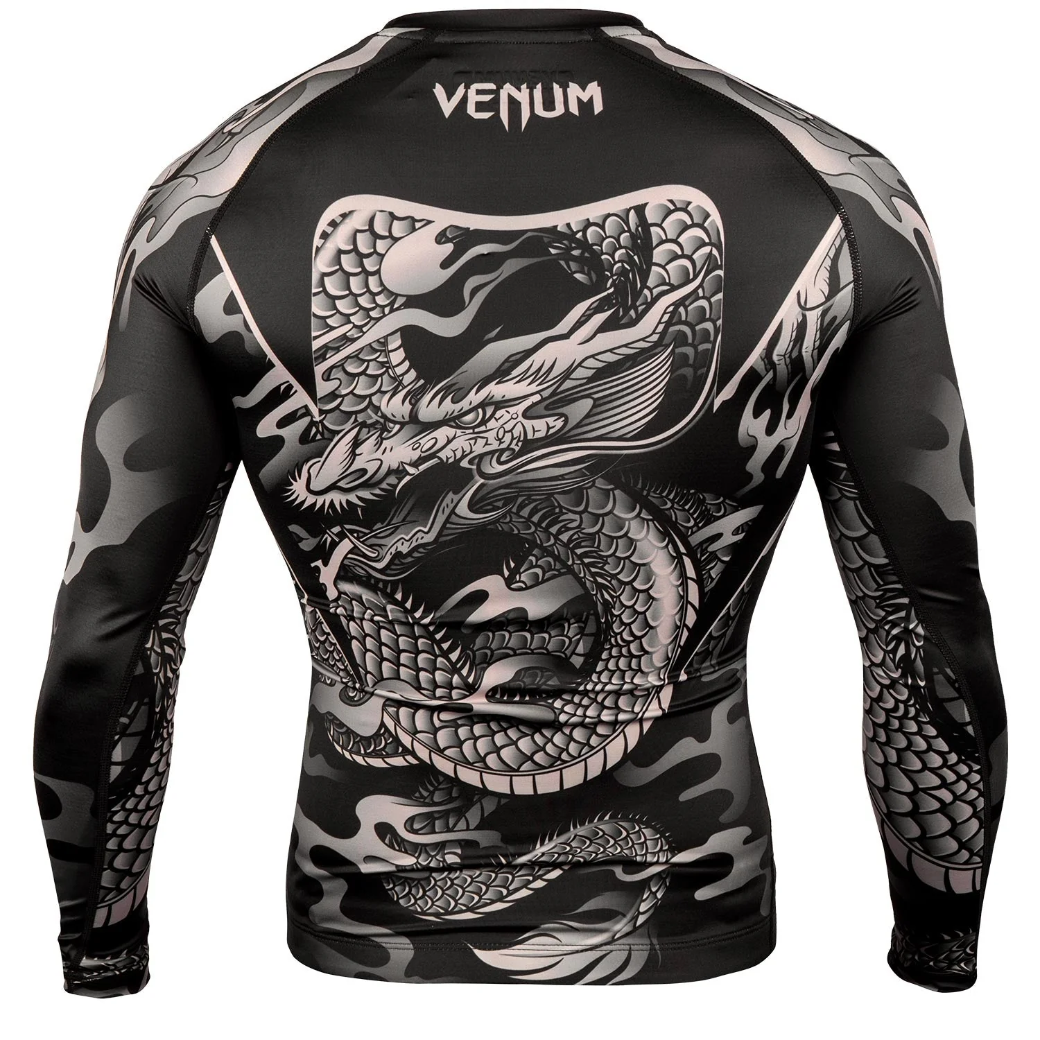 Venum Dragon's Rashguard - Langarm - Schwarz/Sand - Image 4