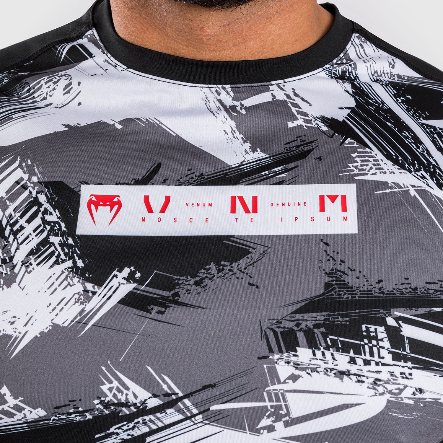 Venum Electron 3.0 Dry-Tech T-Shirt - Grau/Rot - Image 8