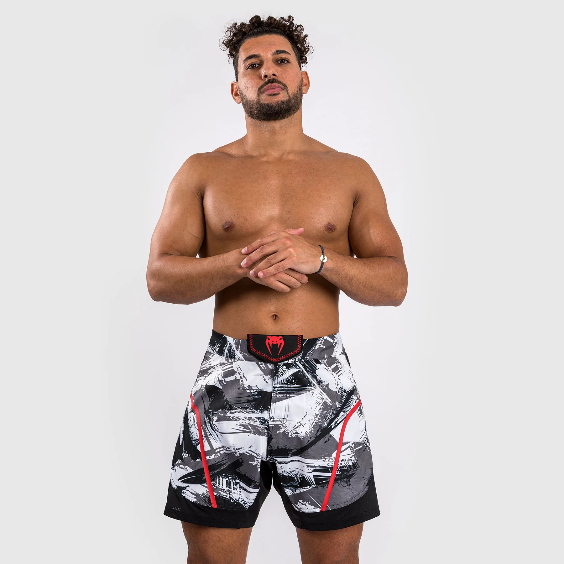 Venum Electron 3.0 Fight Shorts - Grau/Rot - Image 5