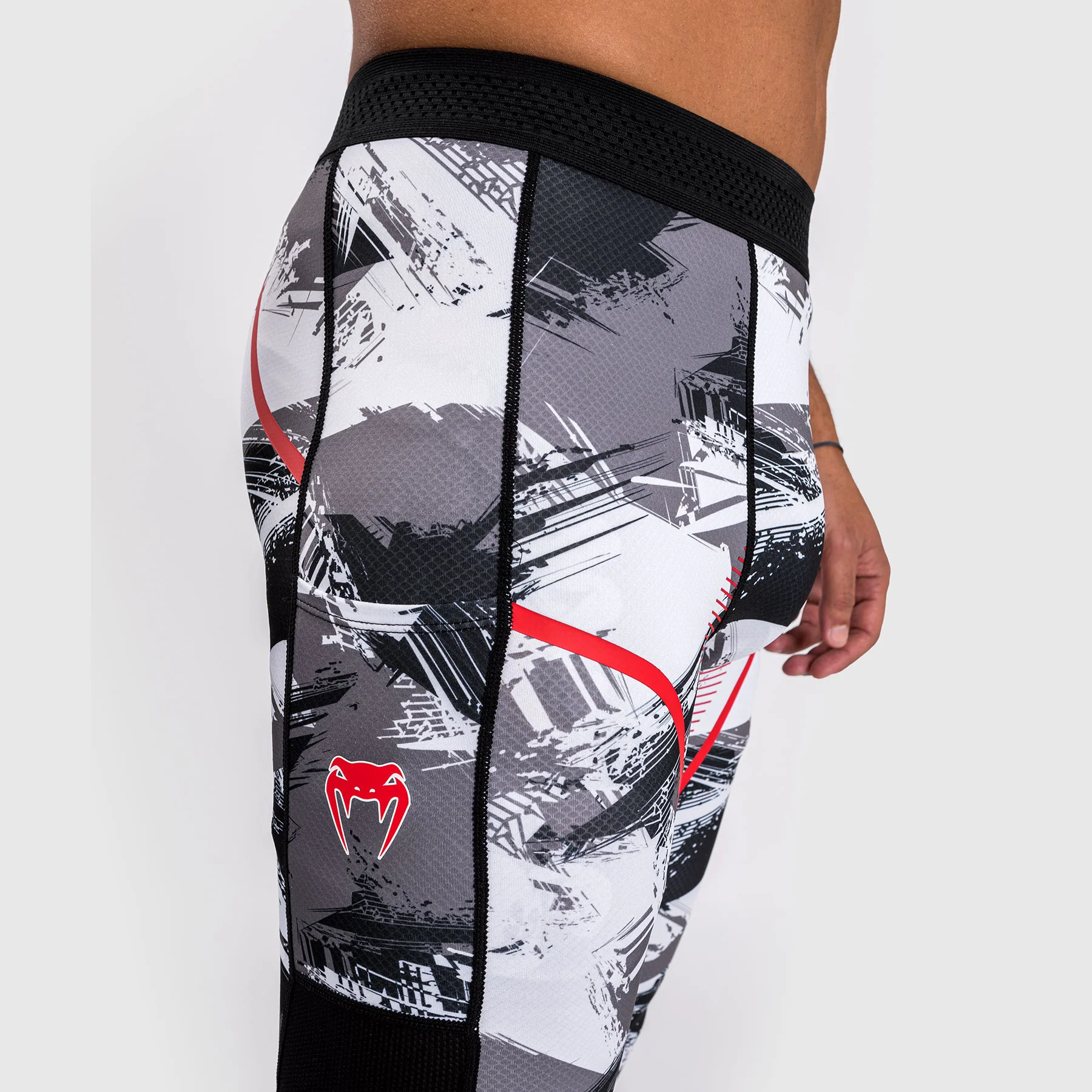 Venum Electron 3.0 Kompressionshosen - Grau/Rot - Image 6