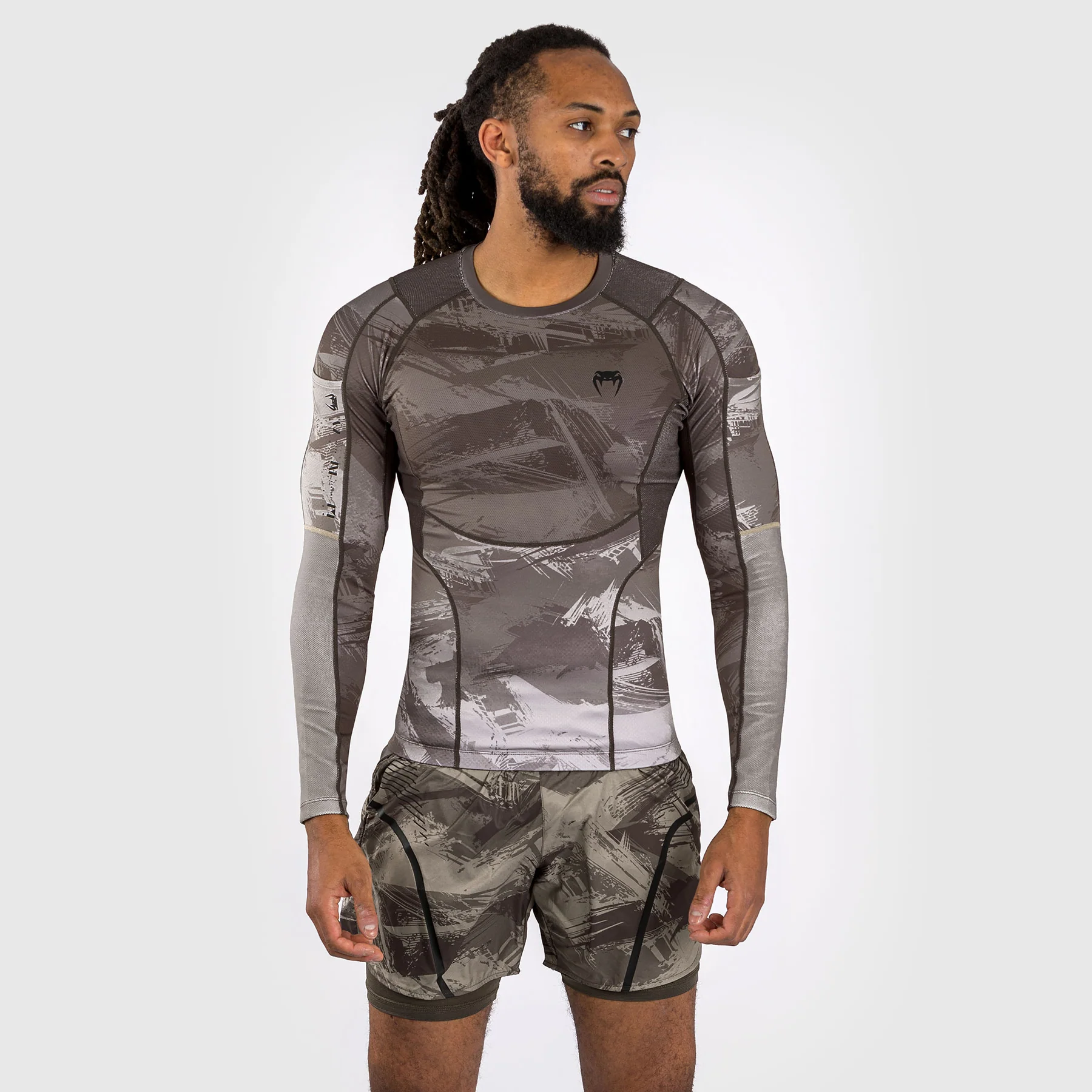 Venum Electron 3.0 Langärmeliger Rashguard - Sand