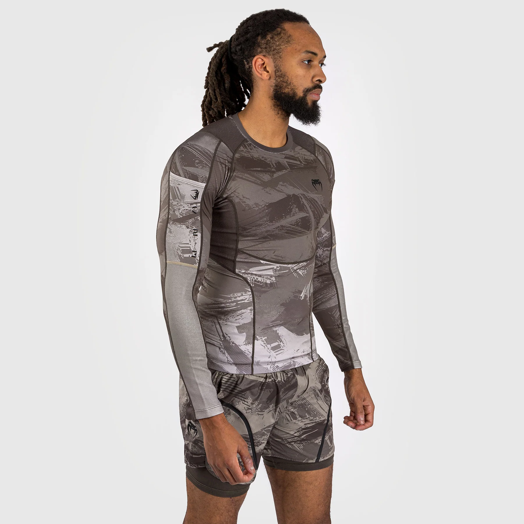 Venum Electron 3.0 Langärmeliger Rashguard - Sand - Image 3