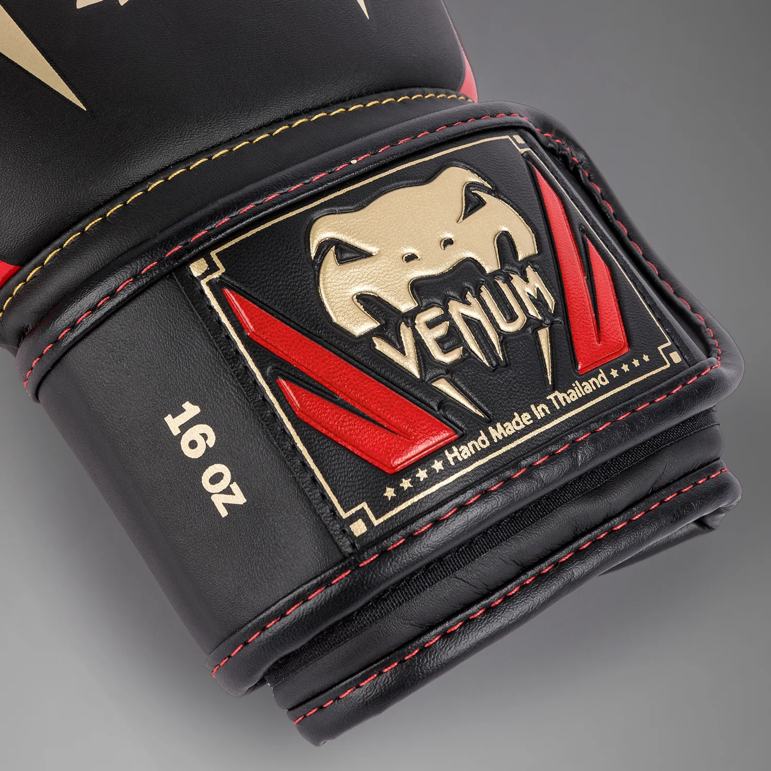 Venum Elite Boxhandschuhe - Schwarz/Gold/Rot - Image 5
