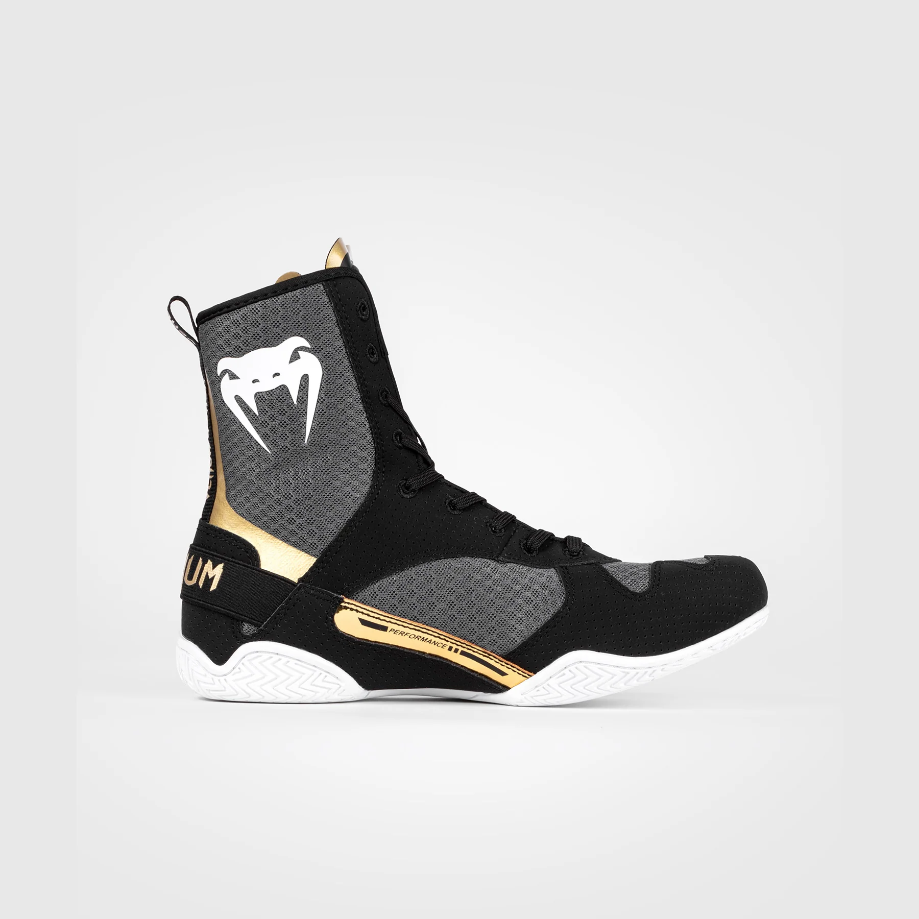 Venum Elite Boxing Schuhe - Schwarz/Weiß/Gold - Image 3
