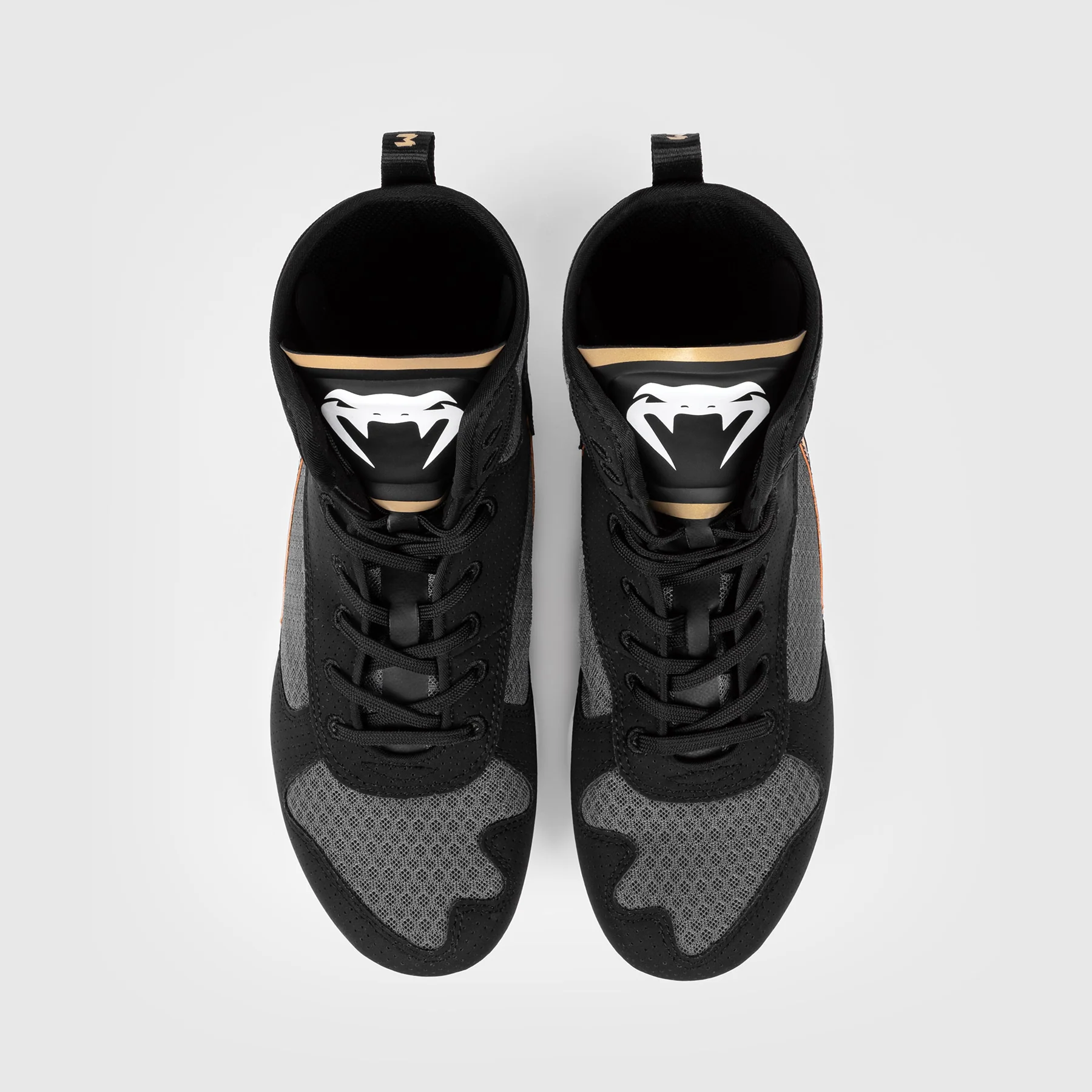 Venum Elite Boxing Schuhe - Schwarz/Weiß/Gold - Image 4
