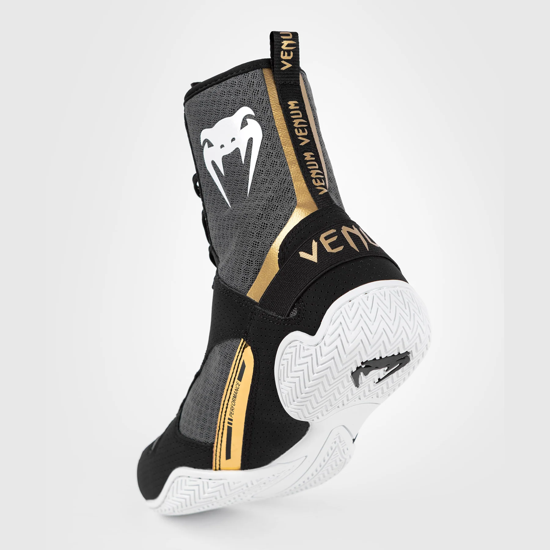 Venum Elite Boxing Schuhe - Schwarz/Weiß/Gold - Image 5