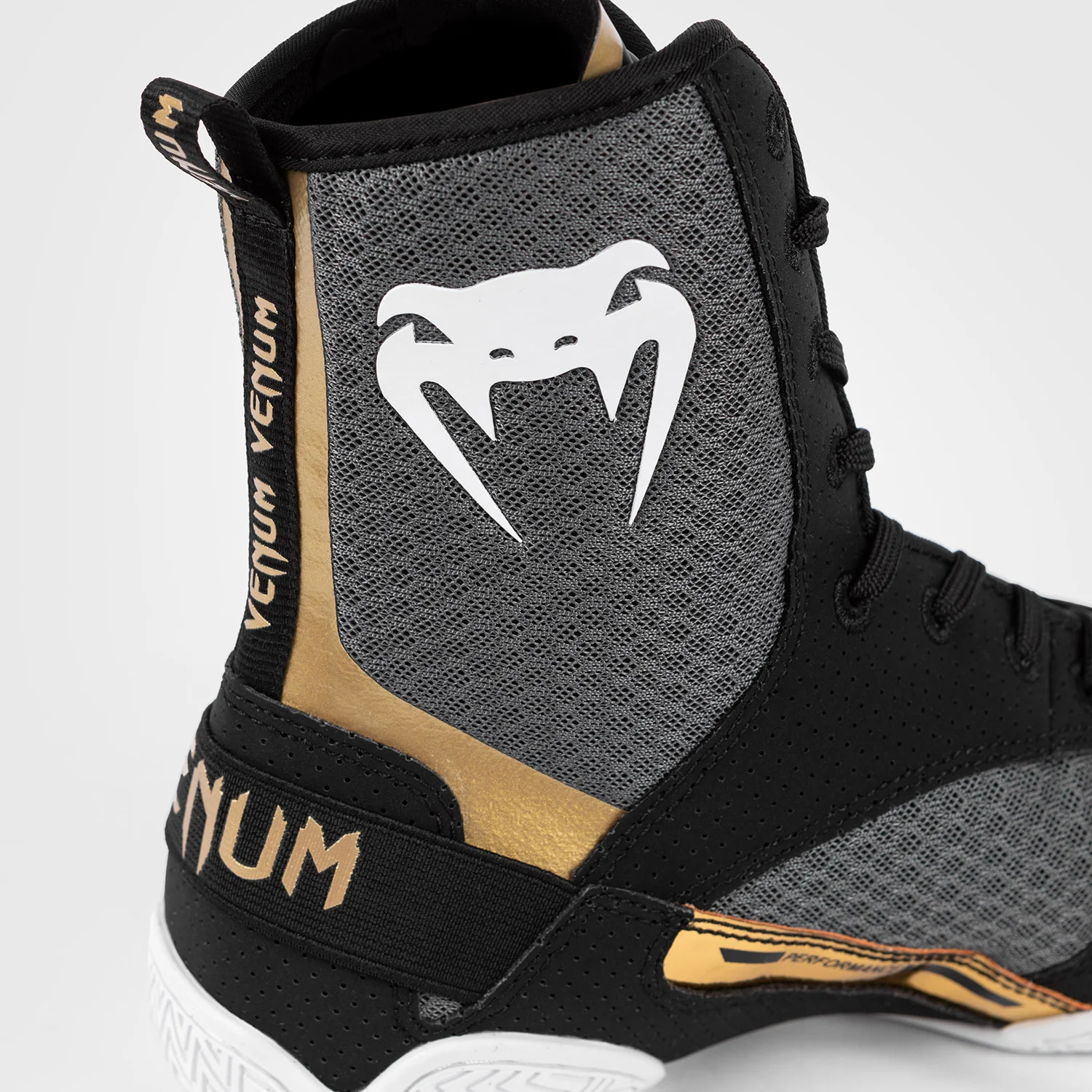 Venum Elite Boxing Schuhe - Schwarz/Weiß/Gold - Image 9