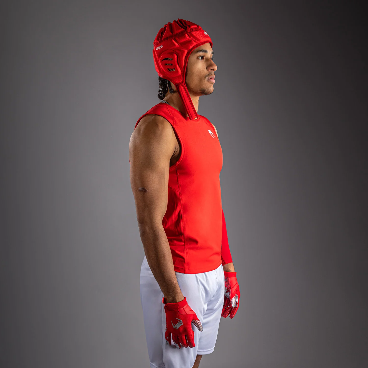 Venum Elite Fußball Ärmelloses Kompressionsshirt - Rot - Image 3