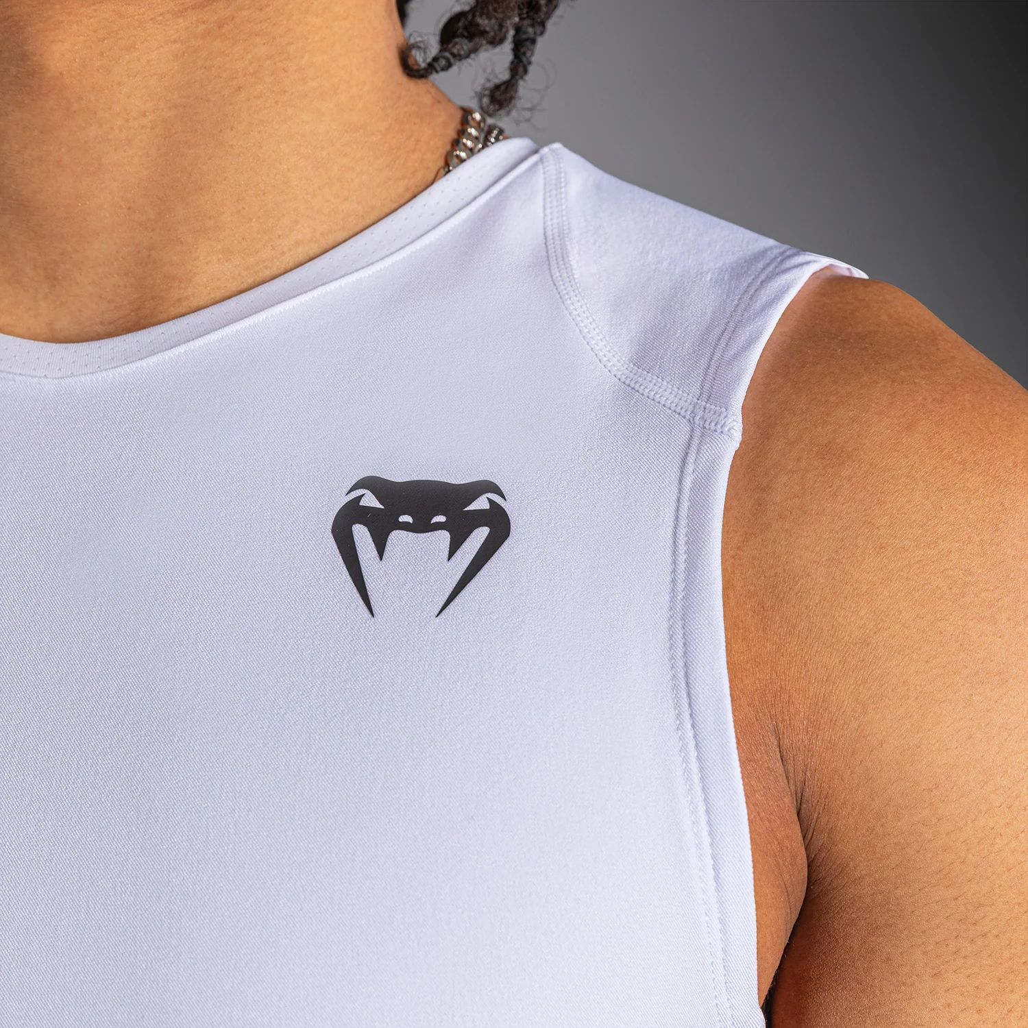Venum Elite Fußball Ärmelloses Kompressionsshirt - Weiß - Image 5